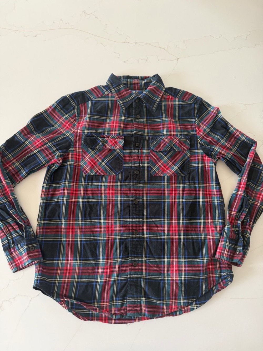 Polo by Ralph Lauren Green, Red & Black Plaid Shirt